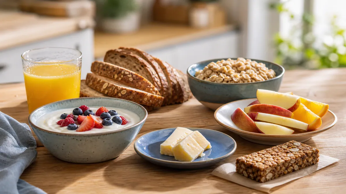 A balanced selection of finished food and nutrition products